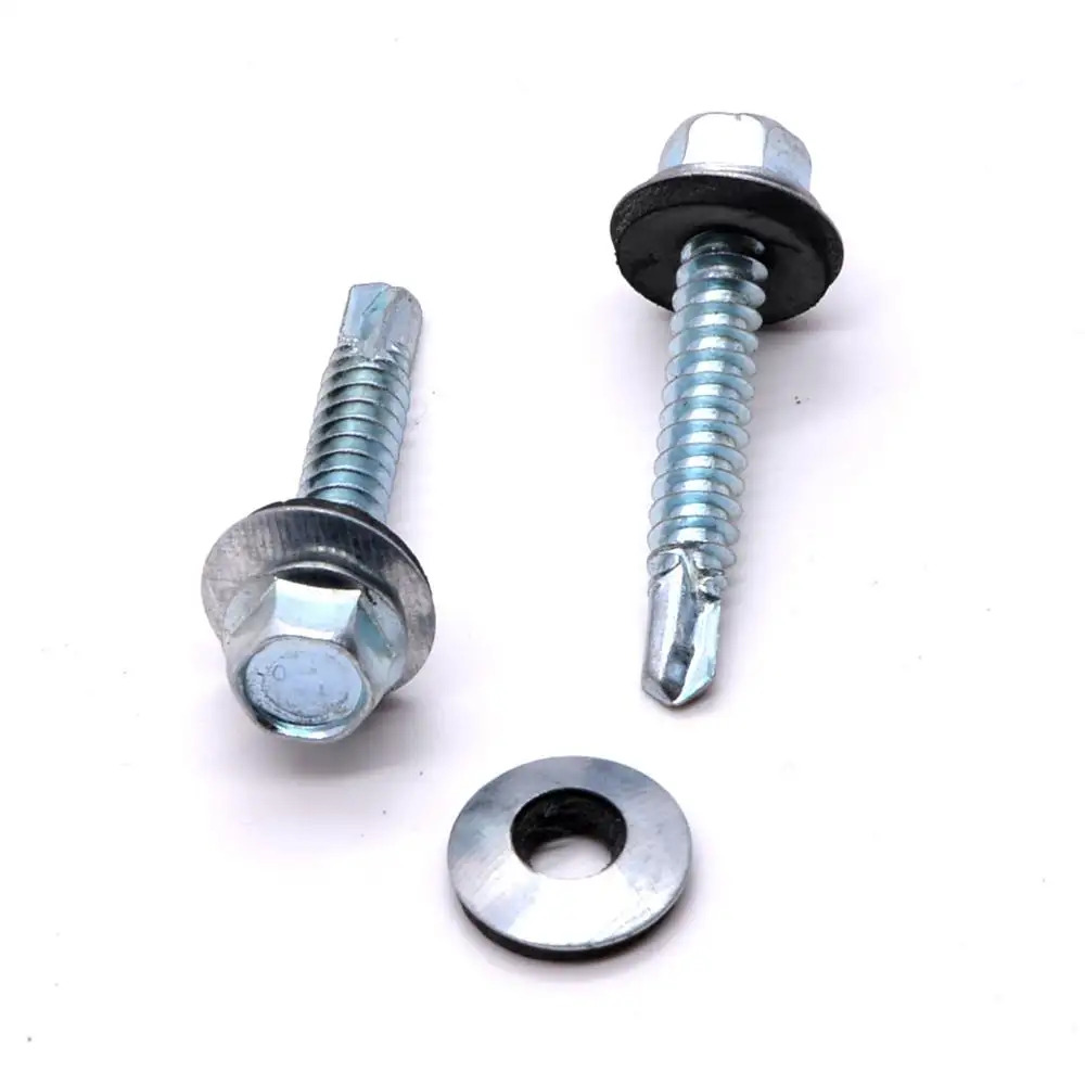 Hexagon Head Self Drilling Screw and Tapping Screw With Washer Zinc Finish