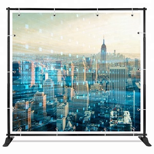 Supporto per fondale <span class=keywords><strong>telescopico</strong></span> con supporto per <span class=keywords><strong>banner</strong></span> regolabile da 10*8 piedi per la pubblicità della fiera commerciale - Product Image 1