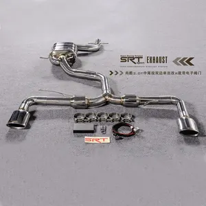 Tubo di scarico automobilistico per Volkswagen VW Scirocco valvola di scarico elettrica catback con doppia punta quad