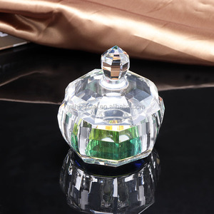 Scatola di gioielli in vetro arcobaleno vetro vuoto vaso di cristallo MH-QT0442 - Product Image 1