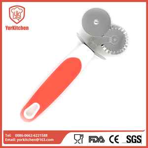 Nuevo diseño ecológico ronda de acero inoxidable de doble rueda cortador de <span class=keywords><strong>pizza</strong></span> - Product Image 5