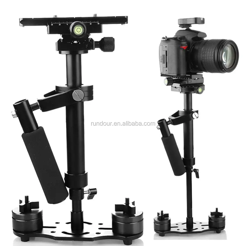 뜨거운 판매 S40 스테 디캠 비디오 steadycam 핸드 헬드 카메라 안정제 광택 크롬 카운터 무게