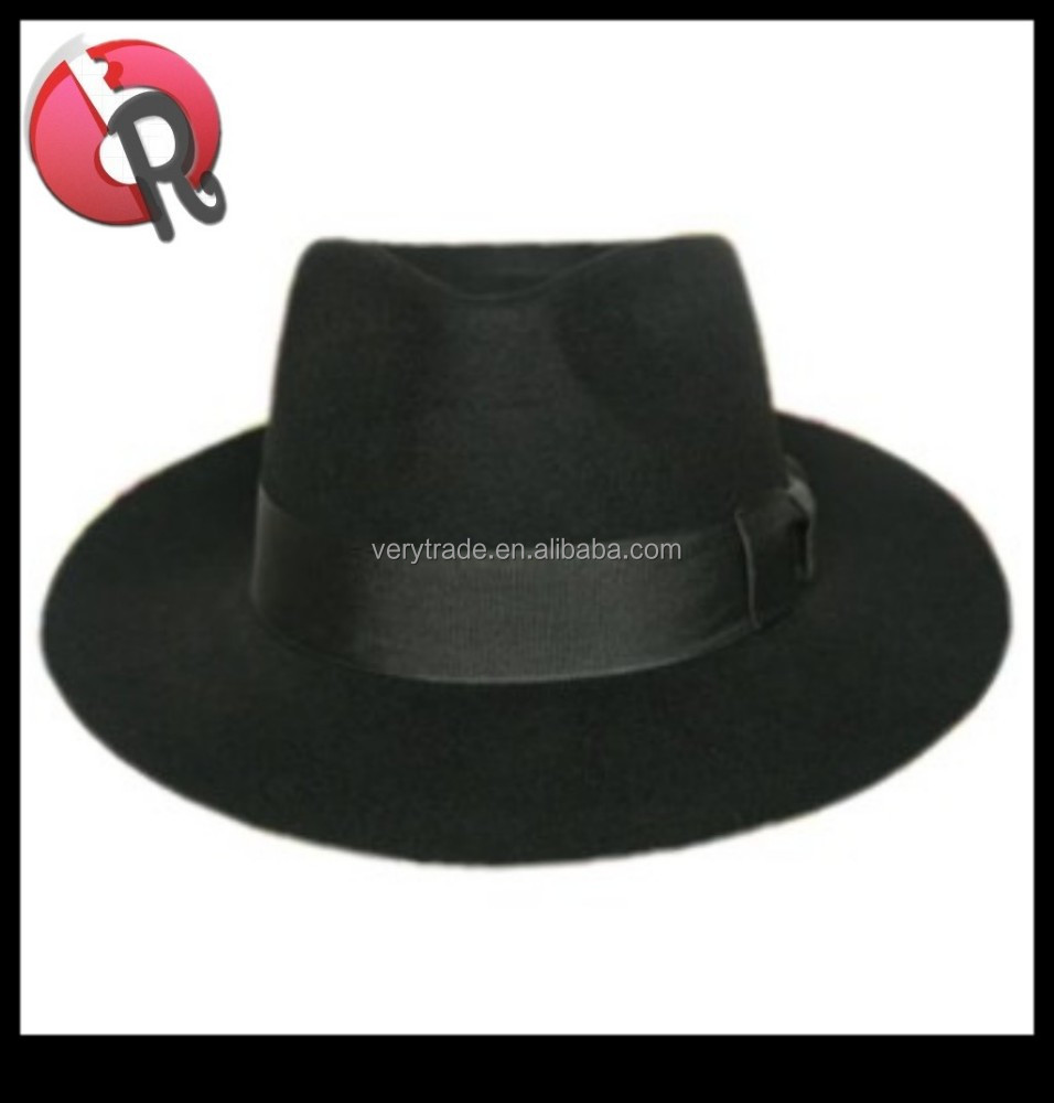 マイケルジャクソンブラックフェドラウールハットクラシック