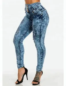 Hoàng Gia Wolf Tôn Tạo Lại Túi Colombia Jeans Levanta Cola Colombia Butt Lift Jeans