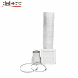 Kit Universal de pared con cubierta de rejilla de gravedad, conducto Flexible para ventilación de Rangehood HVAC, 6 pulgadas, 150mm