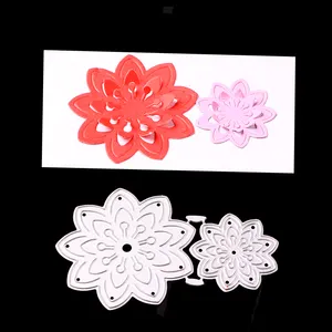 AAGU Lingkaran Bulat Pola Bunga Dekorasi Natal CuttinG Dies Mesin Kertas Embossing Mati Memotong Dies untuk Scrapbooking Membuat