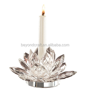 Romantic Wholesale Crystal <strong>Lotus</strong> Flower <strong>Candle</strong> <strong>Holder</strong> for Wedding Favors - Product Image 4