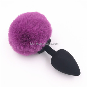 Kleurrijke Vele Kleuren Keuze Siliconen Leuke Ronde Zachte Korte Fuzzy 8 Cm Pompom Staart 3 Maten <span class=keywords><strong>Ass</strong></span> Intruder Anale Stop butt Plug - Product Image 3