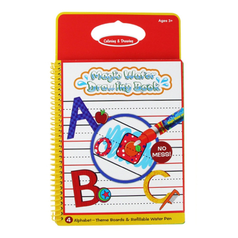 Children Education Drawing Toy 6 Colors Magic Water Drawing Book