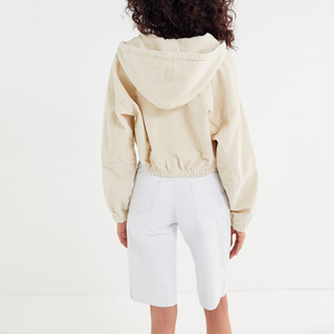 Commercio all'ingrosso di Nuovo Modo di <span class=keywords><strong>Velluto</strong></span> <span class=keywords><strong>A</strong></span> <span class=keywords><strong>Coste</strong></span> Con Cappuccio <span class=keywords><strong>Giacca</strong></span> Corta Delle Donne - Product Image 6