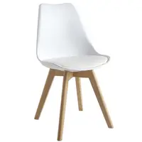 Moderne Design Dinning PP Kunststoff Wenig Tulip Stuhl Replik Esszimmer Stuhl mit Leder Kissen