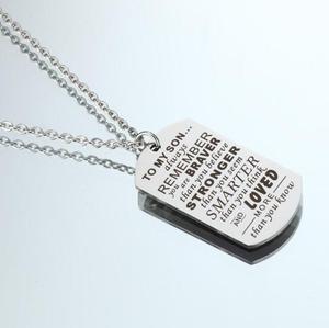 Collana da Uomo/Ragazzo con Ciondolo Militare Forza Aerea: Targa per Cani 'Sempre <span class=keywords><strong>Ricordati</strong></span> di Papà' - Product Image 2