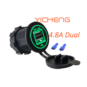 Soket USB BUS Otomatis DC 12V 24V Dual 5V 2.4A 4.8 Ampere 4.8A Pengisi Daya Mobil - Product Image 1