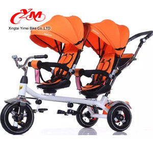 2016 xingtai yimei 4 en 1 niños <span class=keywords><strong>triciclo</strong></span> asiento doble/girar asiento niños gemelos <span class=keywords><strong>triciclo</strong></span>/dos asientos bebé <span class=keywords><strong>triciclo</strong></span> con dosel - Product Image 2