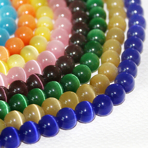 13 couleurs Choisissent en Oeil De Chat 4/6/8MM Chaîne de Verre Lâche Espace <span class=keywords><strong>Perles</strong></span> Opale BRICOLAGE Charme <span class=keywords><strong>perles</strong></span> pour la Fabrication De Bijoux BRICOLAGE Bracelet - Product Image 3