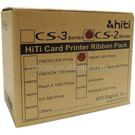 HiTi CS200e Card Printer YMCKO Color Ribbon 400 Images