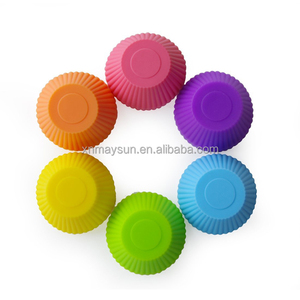 <span class=keywords><strong>Silicone</strong></span> Fodere Del Bigné Rotonda Casi Riutilizzabile Cottura Tazze Della Focaccina Stampi Set - Product Image 6