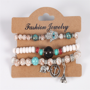 Braccialetto con Charm Mano di <span class=keywords><strong>Fatima</strong></span> in Lega di Zinco, Gioielli alla Moda Senza Nichel - Product Image 1