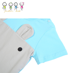 Hot Sale lovely baby boy <span class=keywords><strong>100</strong></span> cotton blue suit cuttie mouse pattern bubbler with cost wholesale - Product Image 4