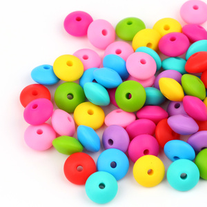 10 pièces Bébé Jouets De Dentition Perle Perles De Silicone Lentilles 12mm Sans Bpa Silicone Dentition Collier De Dentition Bijoux Perle - Product Image 6