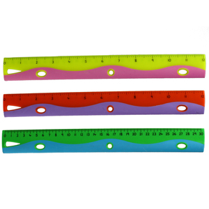 Biểu Tượng Tùy Chỉnh 12 Inch Đầy Màu Sắc Nhựa Thẳng Cai Trị Trường Sinh Viên Phim Hoạt Hình 30Cm Quy Mô Vẽ Đo Cứng Cai Trị Cho Trẻ Em - Product Image 1