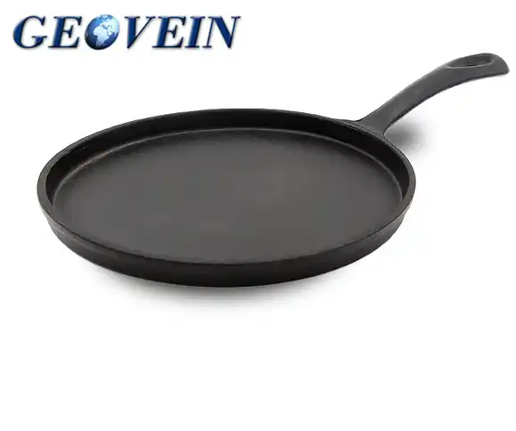 flat cooking pan cast iron pot