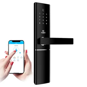 Impermeabile Digitale Biometrico Password di porta scorrevole In Vetro gancio di blocco serratura per porta scorrevole blocco di legno