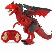Mainan Hewan Infra-Red Lampu Kontrol Semprot Plastik Walding Mainan Dinosaurus dengan Suara