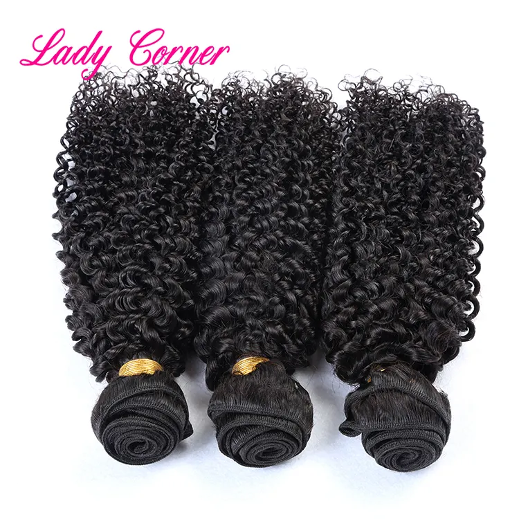 100% virgin human hair bundle pack with closure, Wholesale tangle free ramy cuticle aligned raw indian temple hair jerry curly