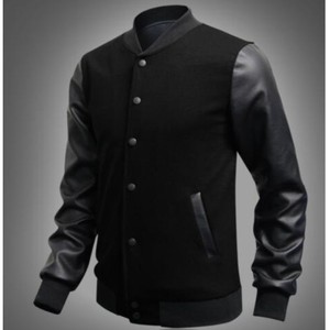 YSMARKET Men Autumn Leather <strong>Patchwork</strong> <strong>Jackets</strong> and Coats Button Male Casual Fashion Slim Fitted Zipper <strong>Jackets</strong> Outerwear E1606 - Product Image 5