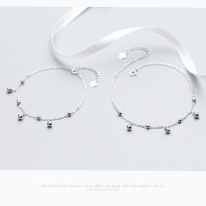 लड़की के लिए 100% असली 925 स्टर्लिंग चांदी की माला आकर्षण पायल महिलाओं ठीक गहने - Product Image 2