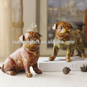 Fleur sculpté à la main résine bulldog <span class=keywords><strong>anglais</strong></span> <span class=keywords><strong>statue</strong></span> - Product Image 1