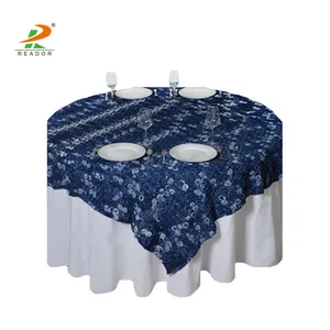 En gros pas cher 72 "x 72" Triple-Ton Mini-Rosettes Superpositions de Table Pour la Décoration De Mariage