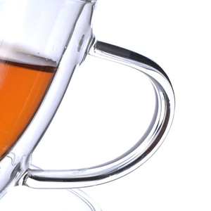 Tasse à thé et café en verre avec soucoupe, <span class=keywords><strong>Double</strong></span> <span class=keywords><strong>paroi</strong></span>, pour expresso, thé, Cappuccino, ensemble de tasses - Product Image 3