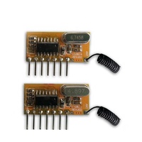 Module émetteur-récepteur RF sans fil 433 MHz à code d'apprentissage EV 1527 avec décodage superhétérodyne pour porte