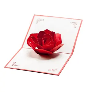 Ourwarm — carte de remerciement en Rose, découpe Laser 3D personnalisée, carte de mariage