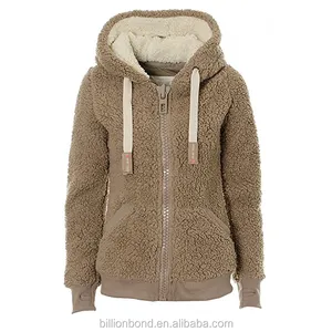cheap price Plus Size Women Sherpa Fleece Pullover sweater with Hood