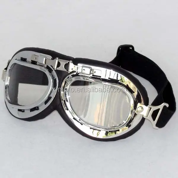 Motorcycle Retro Vintage Gog gles Aviator Pilot Flying Eyewear Glasses Helmet ATV