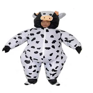 traje de la mascota de adultos Suppliers-Disfraz inflable divertido para adulto, traje de Mascota, disfraz de vaca inflable para adulto