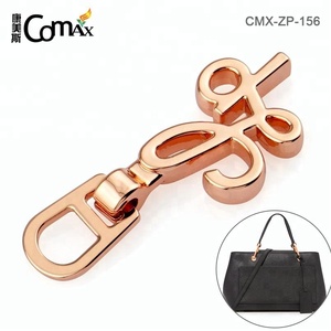 Oro rosa letras <span class=keywords><strong>de</strong></span> metal tirador <span class=keywords><strong>de</strong></span> la cremallera para bolsas <span class=keywords><strong>de</strong></span> ropa - Product Image 3