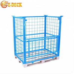 Cage de stockage en acier à mailles soudées galvanisées Euro, empilable - Product Image 2