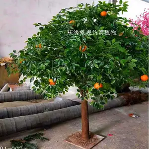 Manzanos artificiales falsos decorativos, plantas ornamentales de árbol de manzana, rama de manzana de simulación falsa de plástico