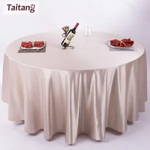 Banquet Wedding Table Cover Hotel Round Rose Gold Table Cloth