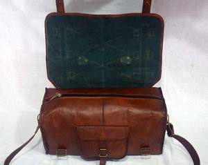 Genuine <b>Leather</b> Duffel <b>Bags</b> for <b>Men</b> Overnight Weekend <b>Bags</b> for Sports Gym Duffle Large Capacity <b>Bag</b> From India Wholesale Duffle - Product Image 5