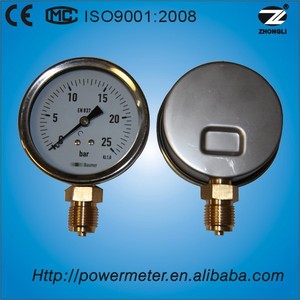<span class=keywords><strong>40mm</strong></span> EN 837-1 vakum basınç göstergesi 0-25 bar yarım paslanmaz çelik manometre - Product Image 3