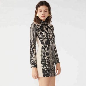 El último diseño <span class=keywords><strong>de</strong></span> baile Sexy Club tradicionales <span class=keywords><strong>de</strong></span> poliéster con diseño Bodycon <span class=keywords><strong>mujer</strong></span> Sexy vestido <span class=keywords><strong>de</strong></span> fiesta - Product Image 4