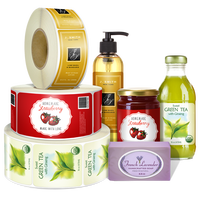 Étiquettes autocollantes personnalisées imperméables pour bouteilles de jus de fruits, impression CMYK, étiquettes en rouleau en plastique