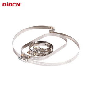 Klem selang roda gigi cacing Diameter ekstra besar kustom sistem pengukuran SUS304 inci - Product Image 2