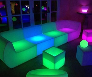 Ensemble de canapés <span class=keywords><strong>lounge</strong></span> LED modernes, canapé modulaire avec lumières rechargeables pour les bars à domicile, les hôtels et les espaces extérieurs - Product Image 2