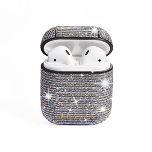Étui pour écouteur <span class=keywords><strong>apple</strong></span>, housse en cuir pailleté pour iphone, accessoire - Product Image 2